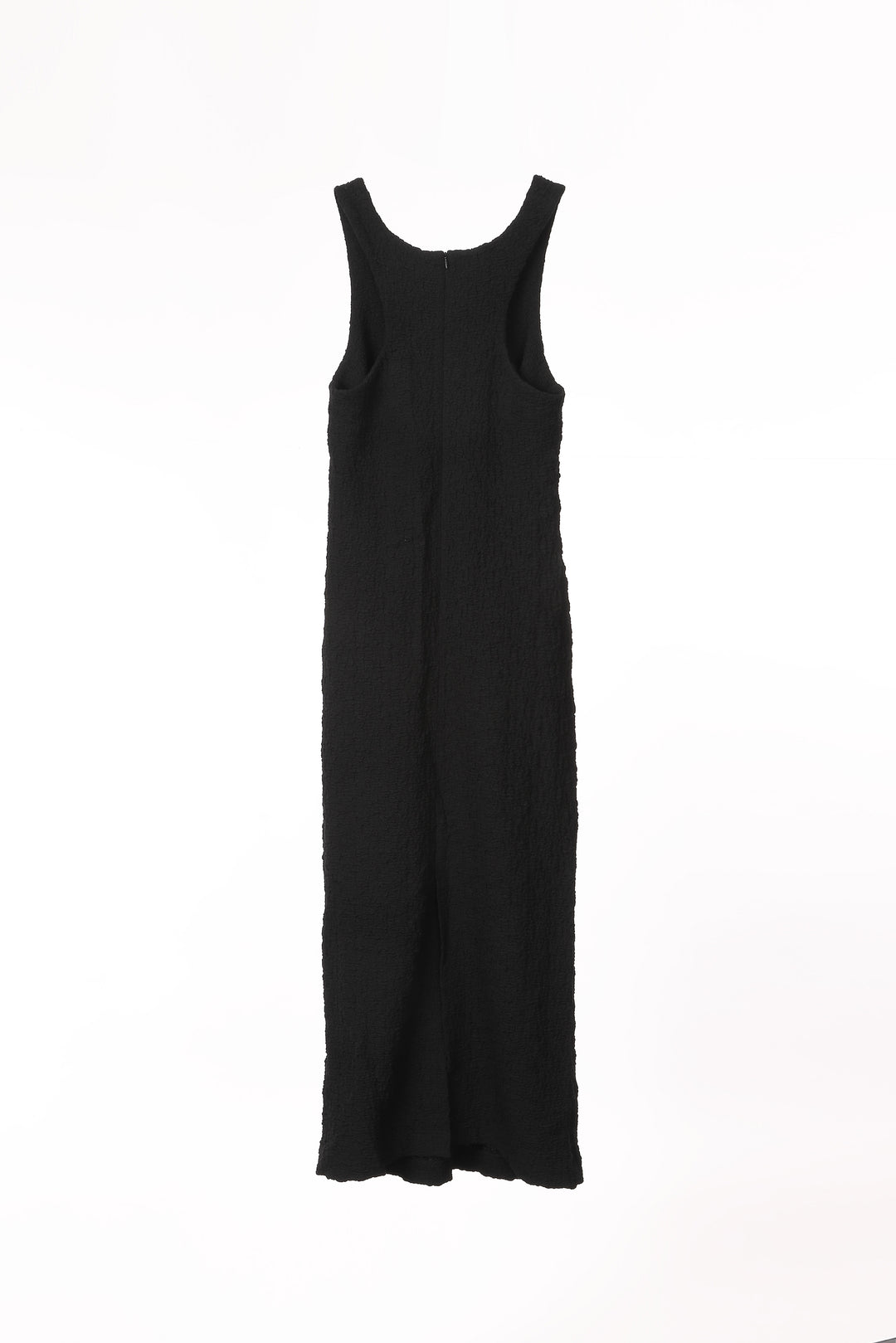 SHIRRING SCOOP NECK DRESS