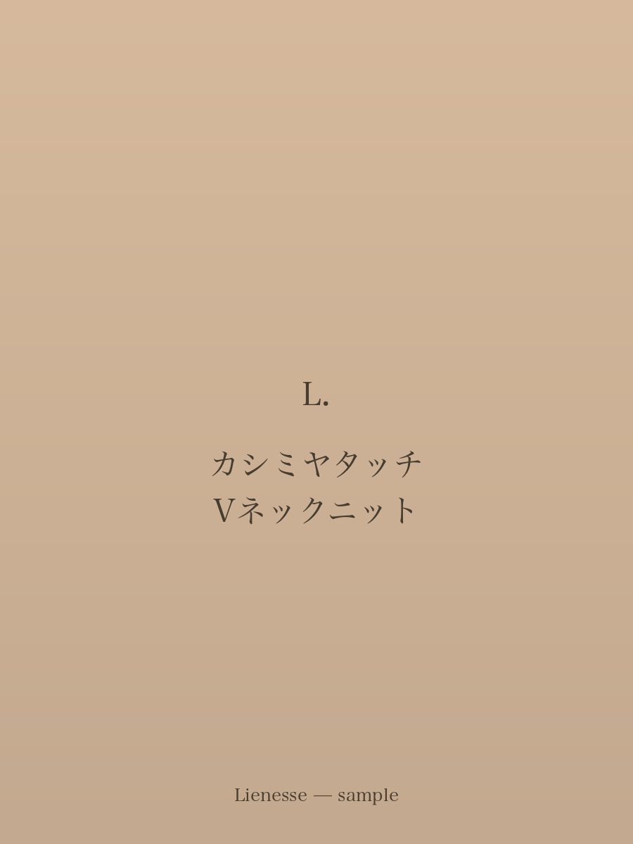 カシミヤタッチ Vネックニット
